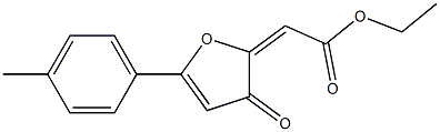 2-Ethoxycarbonylmethylene-5-(4-methylphenyl)furan-3(2H)-one,,结构式