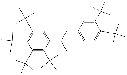 2-(2,3,4,5-テトラ-tert-ブチルフェニル)-1-(3,4-ジ-tert-ブチルフェニル)プロパン 化学構造式