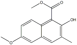 2-Hydroxy-3-methyl-6-methoxynaphthalene-1-carboxylic acid methyl ester,,结构式