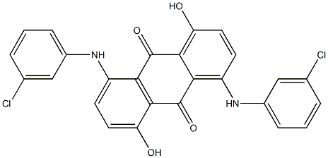 4,8-Bis(m-chloroanilino)-1,5-dihydroxyanthraquinone Struktur