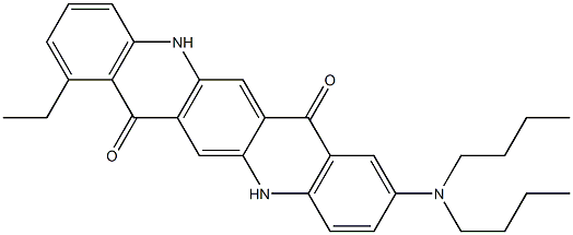 2-(Dibutylamino)-8-ethyl-5,12-dihydroquino[2,3-b]acridine-7,14-dione|