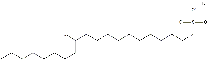 12-Hydroxyicosane-1-sulfonic acid potassium salt,,结构式