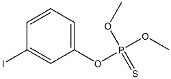 Thiophosphoric acid O,O-dimethyl O-[m-iodophenyl] ester Structure