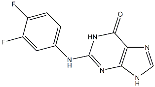 2-(3,4-Difluorophenylamino)-9H-purin-6(1H)-one Structure