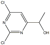 2,4-ジクロロ-6-(1-ヒドロキシエチル)ピリミジン 化学構造式