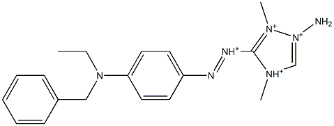 2-Amino-5-[4-[benzyl(ethyl)amino]phenylazo]-1,4-dimethyl-4H-1,2,4-triazole-1,2-diium,,结构式