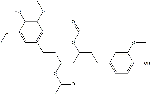 1-(3,5-Dimethoxy-4-hydroxyphenyl)-7-(3-methoxy-4-hydroxyphenyl)-3,5-diacetoxyheptane 结构式