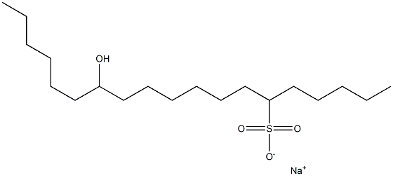 13-Hydroxynonadecane-6-sulfonic acid sodium salt,,结构式