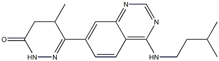 4,5-Dihydro-5-methyl-6-(4-isopentylaminoquinazolin-7-yl)pyridazin-3(2H)-one Structure
