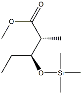 (2R,3S)-2-メチル-3-(トリメチルシリルオキシ)ペンタン酸メチル 化学構造式