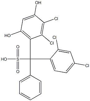 (2,4-Dichlorophenyl)(2,3-dichloro-4,6-dihydroxyphenyl)phenylmethanesulfonic acid