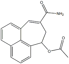 10-Acetyloxy-9,10-dihydrocyclohepta[de]naphthalene-8-carboxamide 结构式