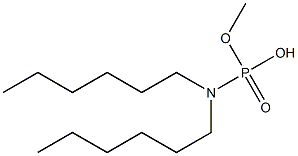 N,N-Dihexylamidophosphoric acid hydrogen methyl ester Structure