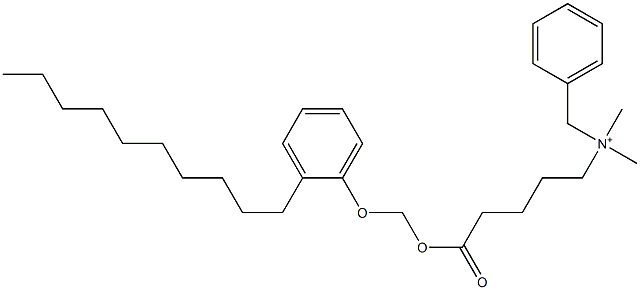 N,N-Dimethyl-N-benzyl-N-[4-[[(2-decylphenyloxy)methyl]oxycarbonyl]butyl]aminium Structure