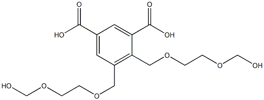 4,5-Bis(6-hydroxy-2,5-dioxahexan-1-yl)isophthalic acid Structure