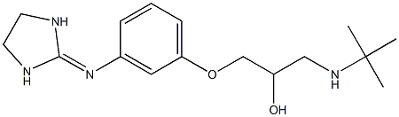 1-[3-[(Imidazolidin-2-ylidene)amino]phenoxy]-3-(tert-butylamino)-2-propanol Structure