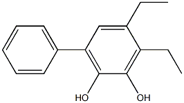3-Phenyl-5,6-diethylbenzene-1,2-diol Structure