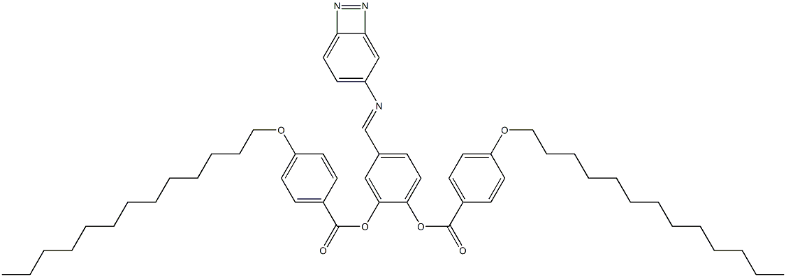 ビス[4-(トリデシルオキシ)安息香酸]4-[(アゾベンゼン-4-イル)イミノメチル]-1,2-フェニレン 化学構造式