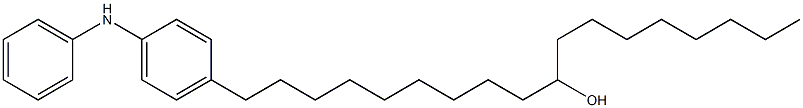 4-(10-Hydroxyoctadecyl)phenylphenylamine Structure