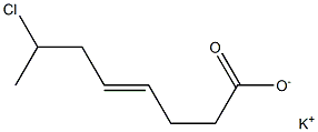 7-Chloro-4-octenoic acid potassium salt Struktur