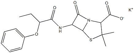 3,3-Dimethyl-7-oxo-6-(2-phenoxybutyrylamino)-4-thia-1-azabicyclo[3.2.0]heptane-2-carboxylic acid potassium salt|