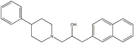 1-(2-Naphthalenyl)-3-(4-phenyl-1-piperidinyl)-2-propanol Structure