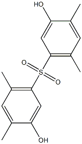 3,3'-Dihydroxy-4,4',6,6'-tetramethyl[sulfonylbisbenzene] 结构式