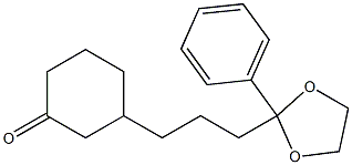 2-Phenyl-2-[3-(3-oxocyclohexyl)propyl]-1,3-dioxolane 结构式