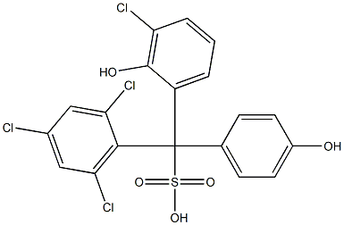 (3-Chloro-2-hydroxyphenyl)(2,4,6-trichlorophenyl)(4-hydroxyphenyl)methanesulfonic acid,,结构式