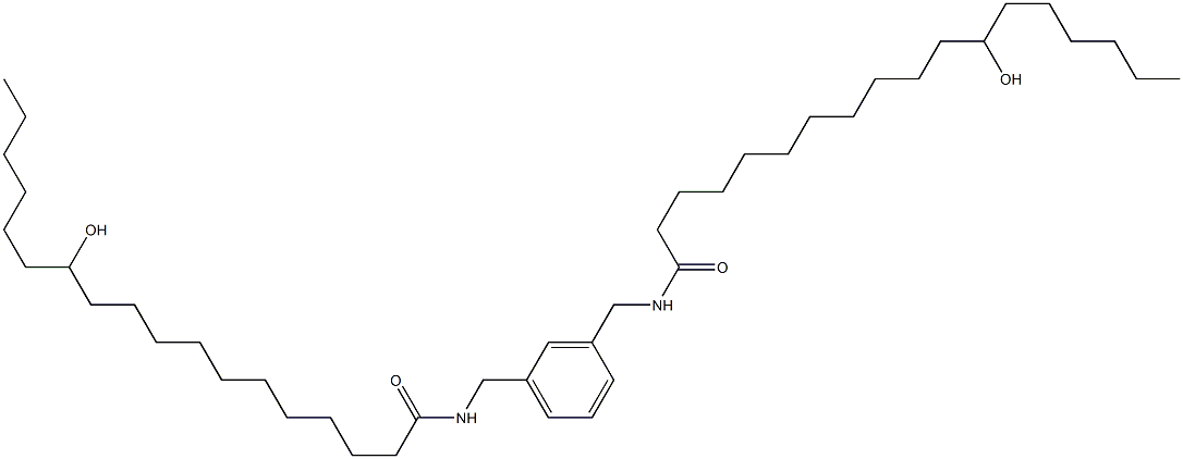 N,N'-(1,3-フェニレンビスメチレン)ビス(12-ヒドロキシステアロアミド) 化学構造式