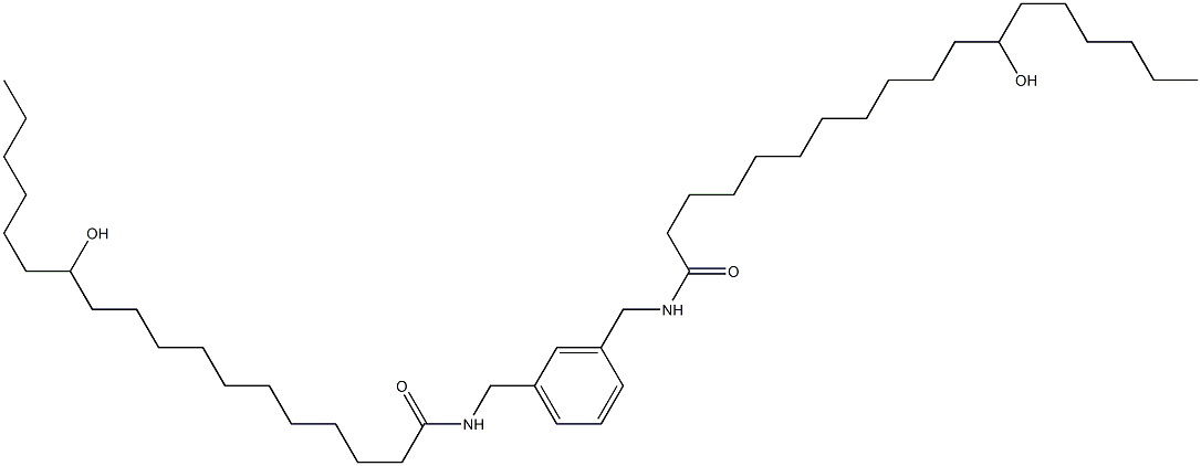 N,N'-(1,3-Phenylenebismethylene)bis(12-hydroxystearamide) Structure