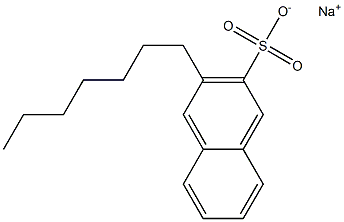 3-Heptyl-2-naphthalenesulfonic acid sodium salt Structure