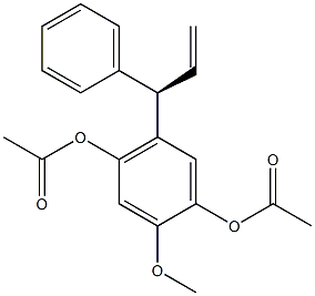 (-)-2-Methoxy-5-[(R)-1-phenylallyl]hydroquinone diacetate Structure