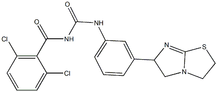1-(2,6-Dichlorobenzoyl)-3-[3-[[2,3,5,6-tetrahydroimidazo[2,1-b]thiazol]-6-yl]phenyl]urea Struktur