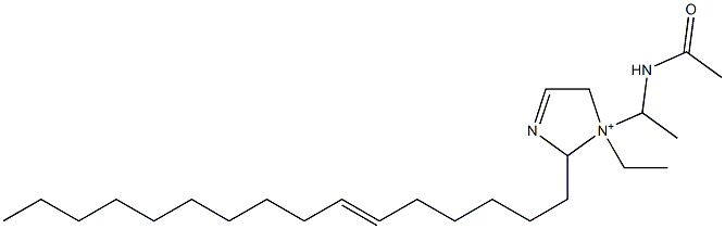 1-[1-(Acetylamino)ethyl]-1-ethyl-2-(6-hexadecenyl)-3-imidazoline-1-ium Structure