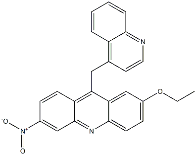 2-Ethoxy-6-nitro-9-[(4-quinolyl)methyl]acridine 结构式