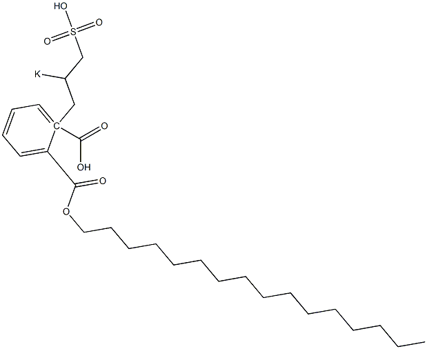 フタル酸1-ヘキサデシル2-(2-ポタシオスルホプロピル) 化学構造式
