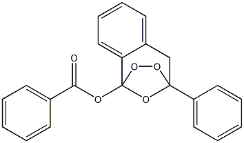 4,5-Dihydro-1,4-epoxy-4-phenyl-1H-2,3-benzodioxepin-1-ol benzoate,,结构式