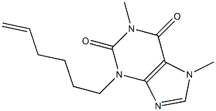 3-(5-Hexenyl)-1,7-dimethylxanthine 结构式