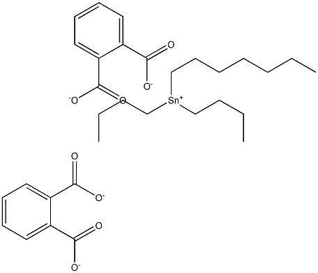 Bis(phthalic acid 1-heptyl)dibutyltin(IV) salt Structure