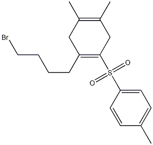 2-(4-Bromobutyl)-4,5-dimethyl-1-[(4-methylphenyl)sulfonyl]cyclohexa-1,4-diene Struktur