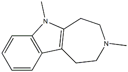 1,2,3,4,5,6-Hexahydro-3,6-dimethylazepino[4,5-b]indole Struktur