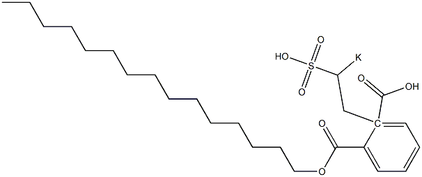 Phthalic acid 1-pentadecyl 2-(2-potassiosulfoethyl) ester Structure