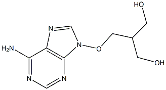 6-Amino-9-(3-hydroxy-2-hydroxymethylpropyloxy)-9H-purine 结构式