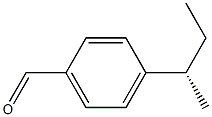 (+)-4-[(S)-sec-ブチル]ベンズアルデヒド 化学構造式