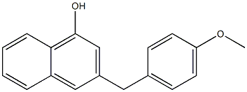 3-(4-Methoxybenzyl)-1-naphthol 结构式