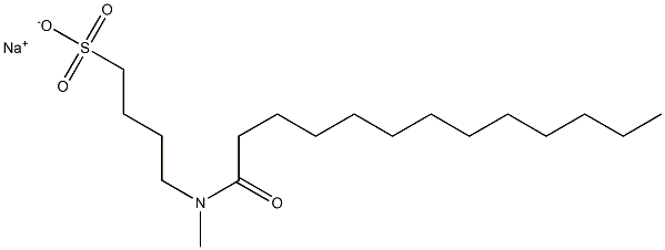 4-(N-Tridecanoyl-N-methylamino)-1-butanesulfonic acid sodium salt 结构式