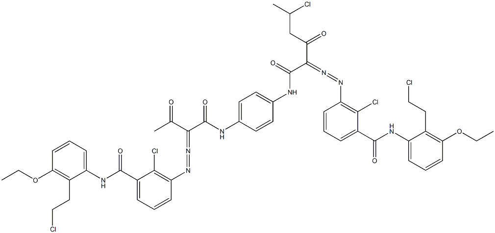 3,3'-[2-(1-Chloroethyl)-1,4-phenylenebis[iminocarbonyl(acetylmethylene)azo]]bis[N-[2-(2-chloroethyl)-3-ethoxyphenyl]-2-chlorobenzamide]