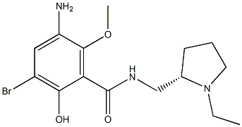 5-Amino-3-bromo-2-hydroxy-6-methoxy-N-[[(2S)-1-ethylpyrrolidin-2-yl]methyl]benzamide Structure