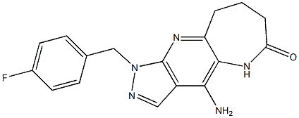 4-Amino-1-(4-fluorobenzyl)-5,7,8,9-tetrahydro-1,2,5,10-tetraazacyclohept[f]inden-6(1H)-one